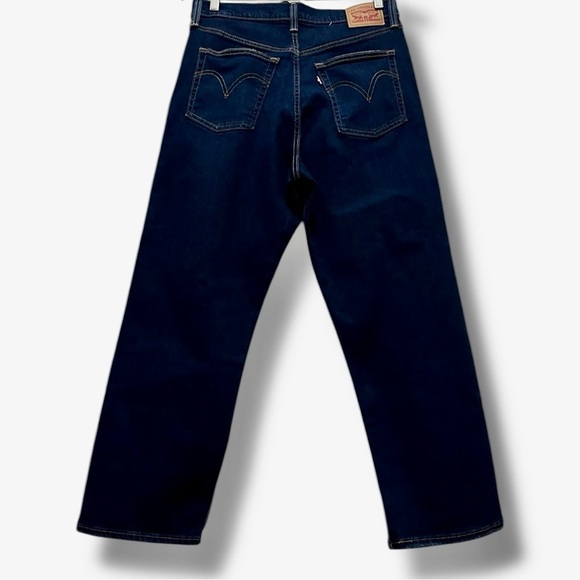 119 LEVI’S | NWT Straight Ankle Blue Jeans High Rise Distressed Dark Wash(31x27) - Picture 3 of 14